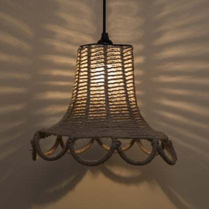 Homesake® Knitted Rope Spiral Touch Hanging Light, Pendant Light for home Decor, Bedroom,Living Room