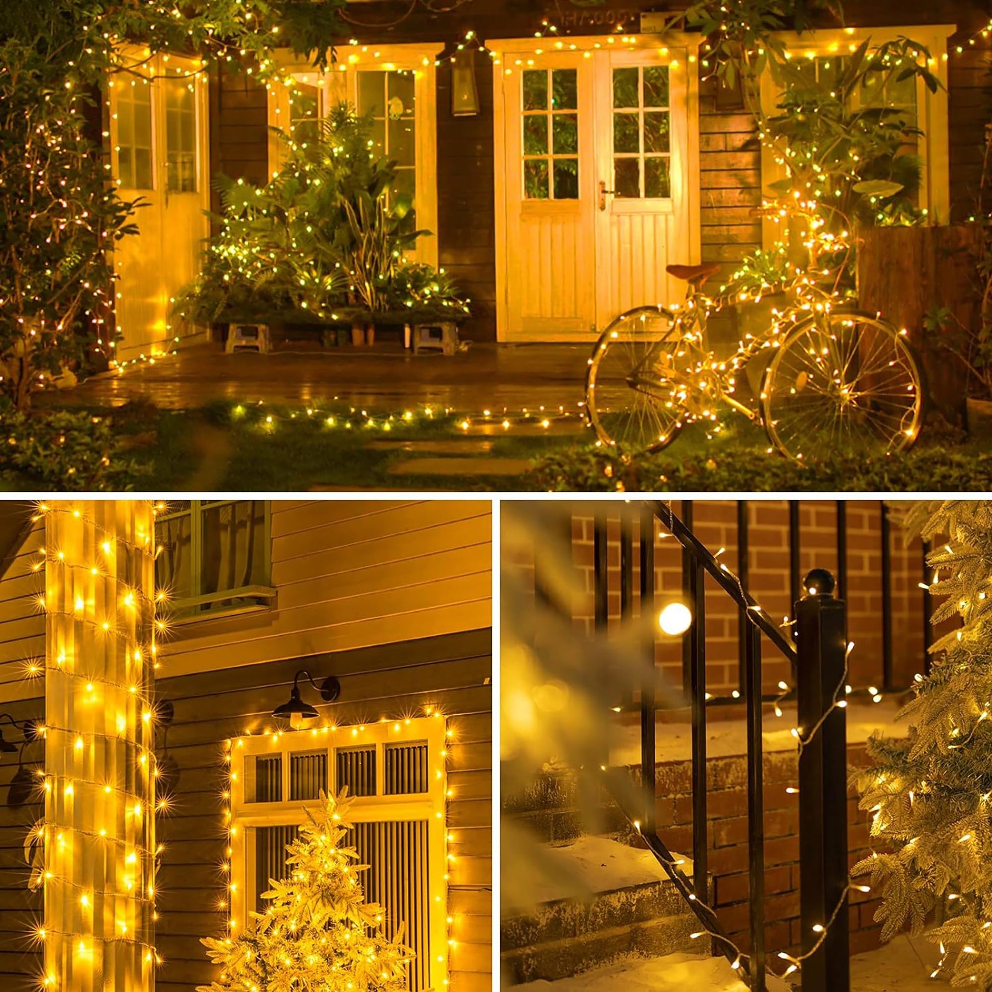 Homesake® 36 Feet Long 40 LED Power Pixel Serial String light Fairy Lights, Plug Sourced, Home & Outdoor light for decoration, Diwali Lights for Decoration Home, festive decor (Pack of 1 Warm White)