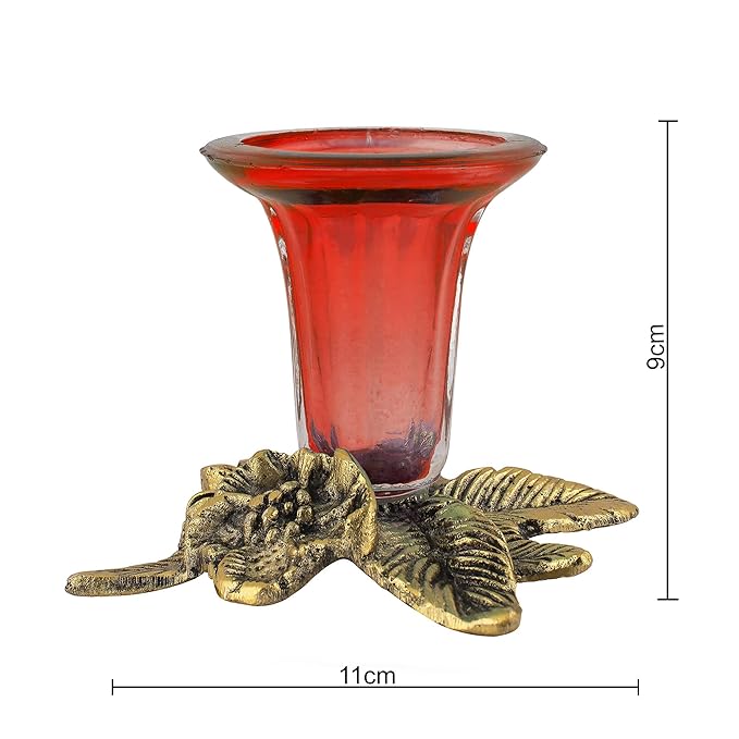 Antique Gold Candle Stand Grapevine, Diya Holder, Set of Two