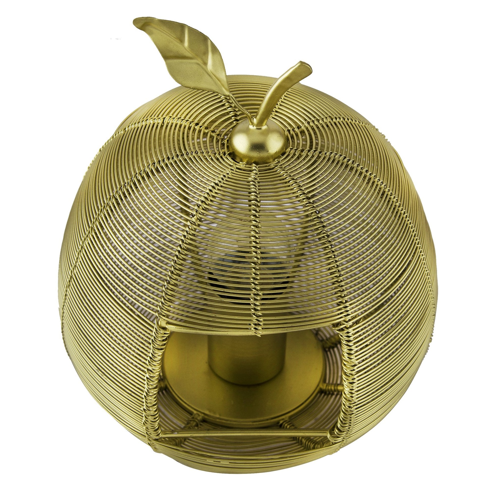 Homesake® Silver Apple Contemporary Lamp Modern Bedside & Living Room Accent Lamp for Home Décor, Café, Restaurant & Gift