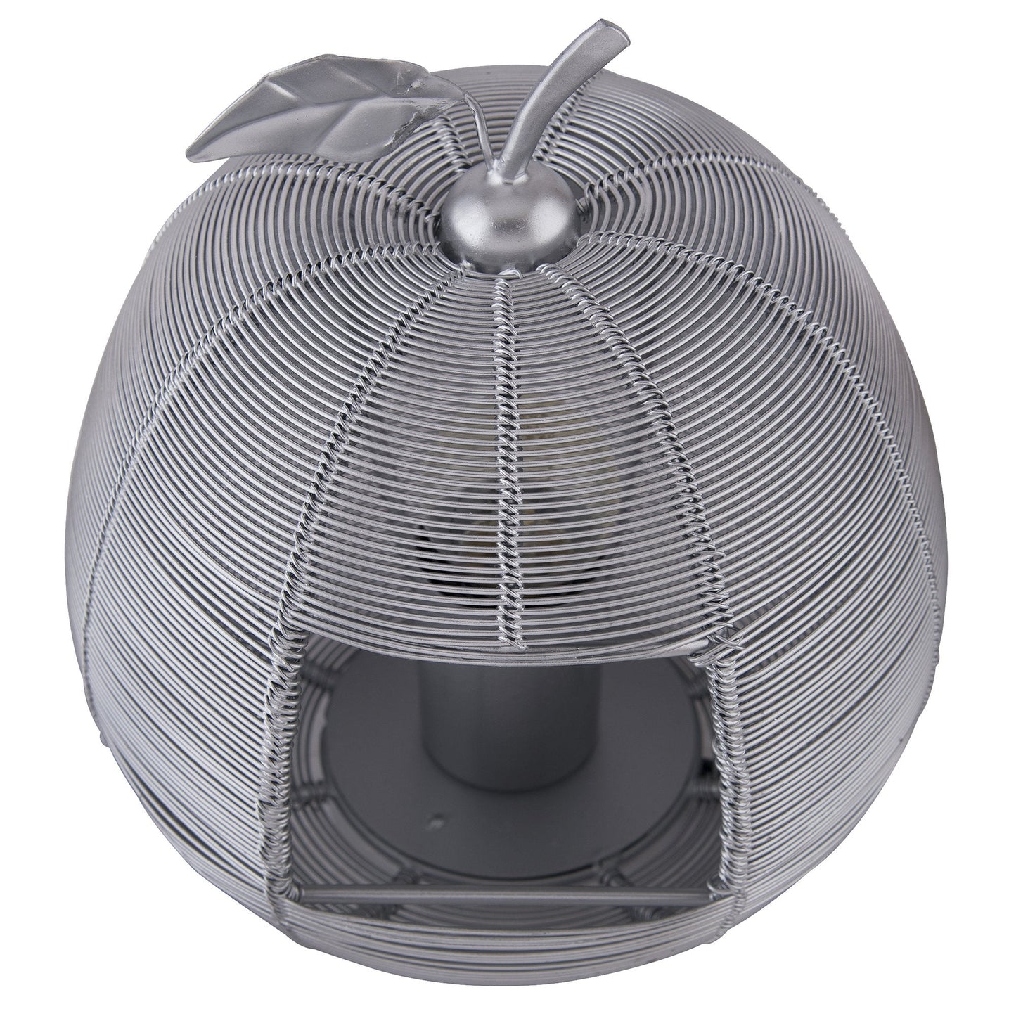 Homesake® Silver Apple Contemporary Lamp Modern Bedside & Living Room Accent Lamp for Home Décor, Café, Restaurant & Gift