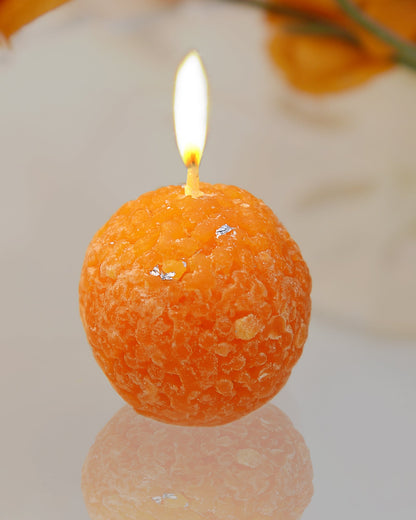 Premium Ladoo Candle, Hand Poured, Motichur Laddoo Candles, Diwali Gift Pack Decorative Scented Candle 100% Paraffin Wax, Set of 4