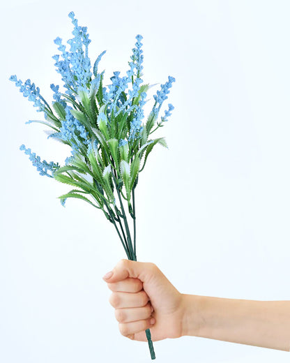 Homesake Artificial Lily of The Valley Flowers for Vase Decoration, White Faux Flower Stems for Home Decor, Table Centerpiece, Bedroom, Living Room, Office, Set of 2, Violet