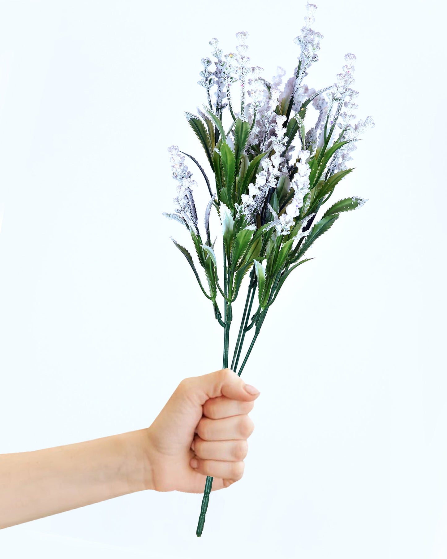 Homesake Artificial Lily of The Valley Flowers for Vase Decoration, White Faux Flower Stems for Home Decor, Table Centerpiece, Bedroom, Living Room, Office, Set of 2, Violet