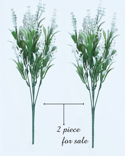 Homesake Artificial Lily of The Valley Flowers for Vase Decoration, White Faux Flower Stems for Home Decor, Table Centerpiece, Bedroom, Living Room, Office, Set of 2, Violet