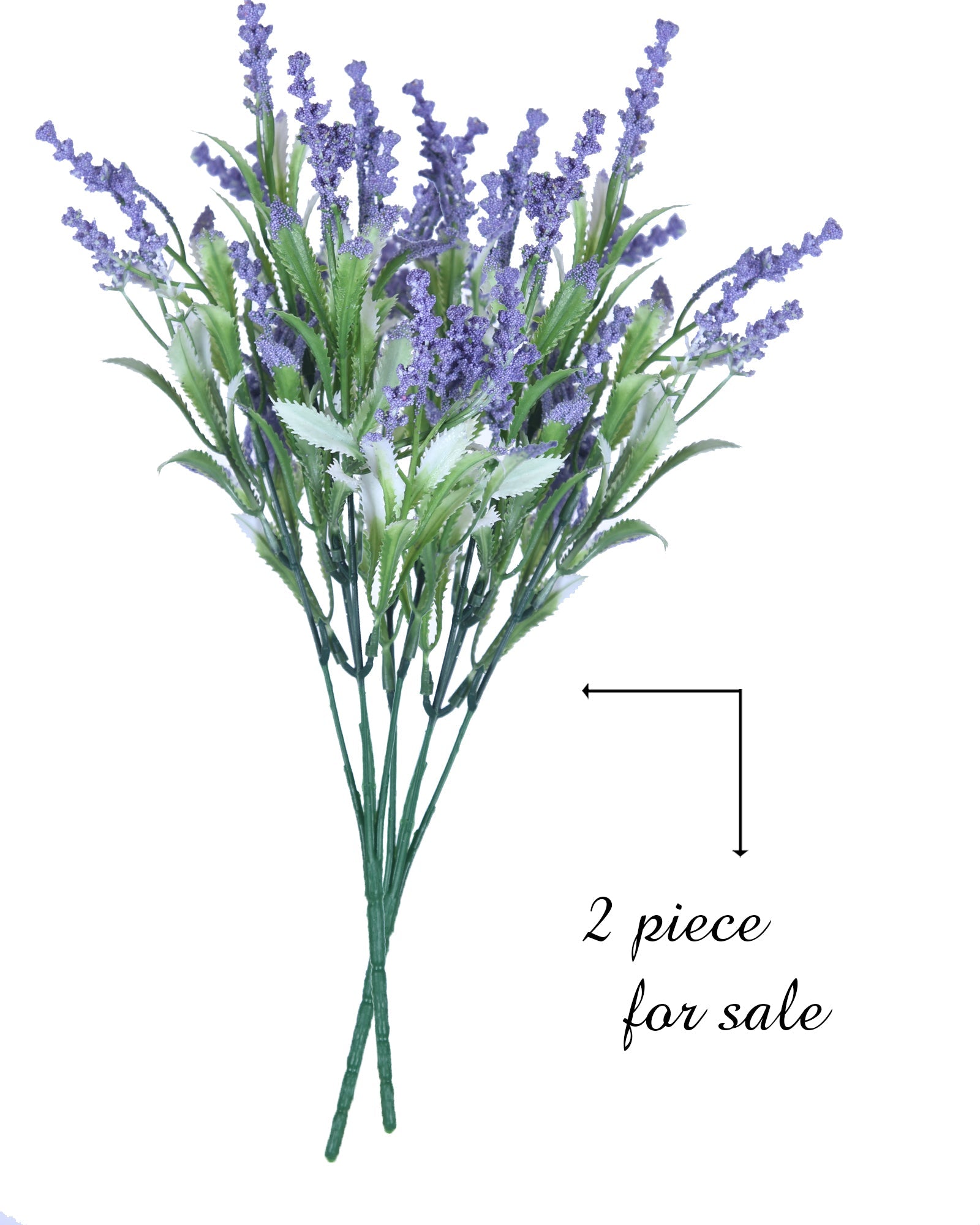 Homesake Artificial Lily of The Valley Flowers for Vase Decoration, White Faux Flower Stems for Home Decor, Table Centerpiece, Bedroom, Living Room, Office, Set of 2, Violet