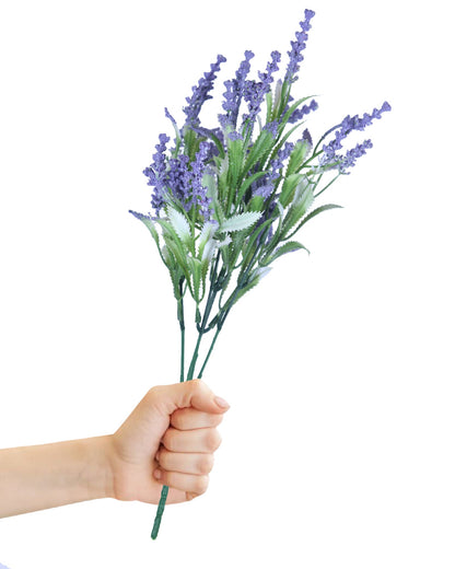 Homesake Artificial Lily of The Valley Flowers for Vase Decoration, White Faux Flower Stems for Home Decor, Table Centerpiece, Bedroom, Living Room, Office, Set of 2, Violet