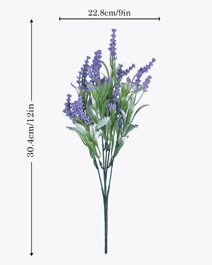 Homesake Artificial Lily of The Valley Flowers for Vase Decoration, White Faux Flower Stems for Home Decor, Table Centerpiece, Bedroom, Living Room, Office, Set of 2, Violet