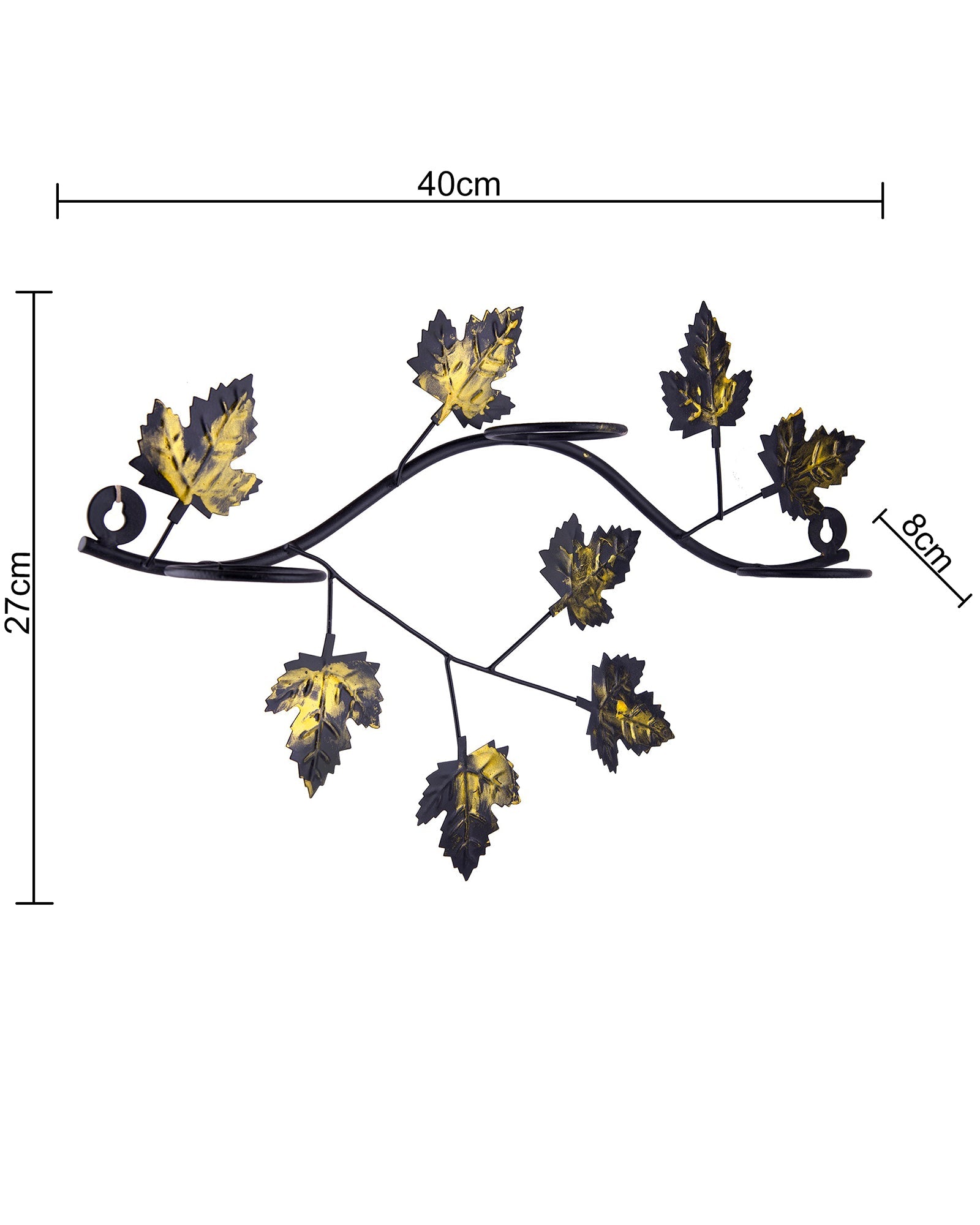 Maple Leaf Wall Mount with 3 Votive, set of 2, candle stand wall mounted with tea lights