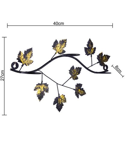Maple Leaf Wall Mount with 3 Votive, set of 2, candle stand wall mounted with tea lights