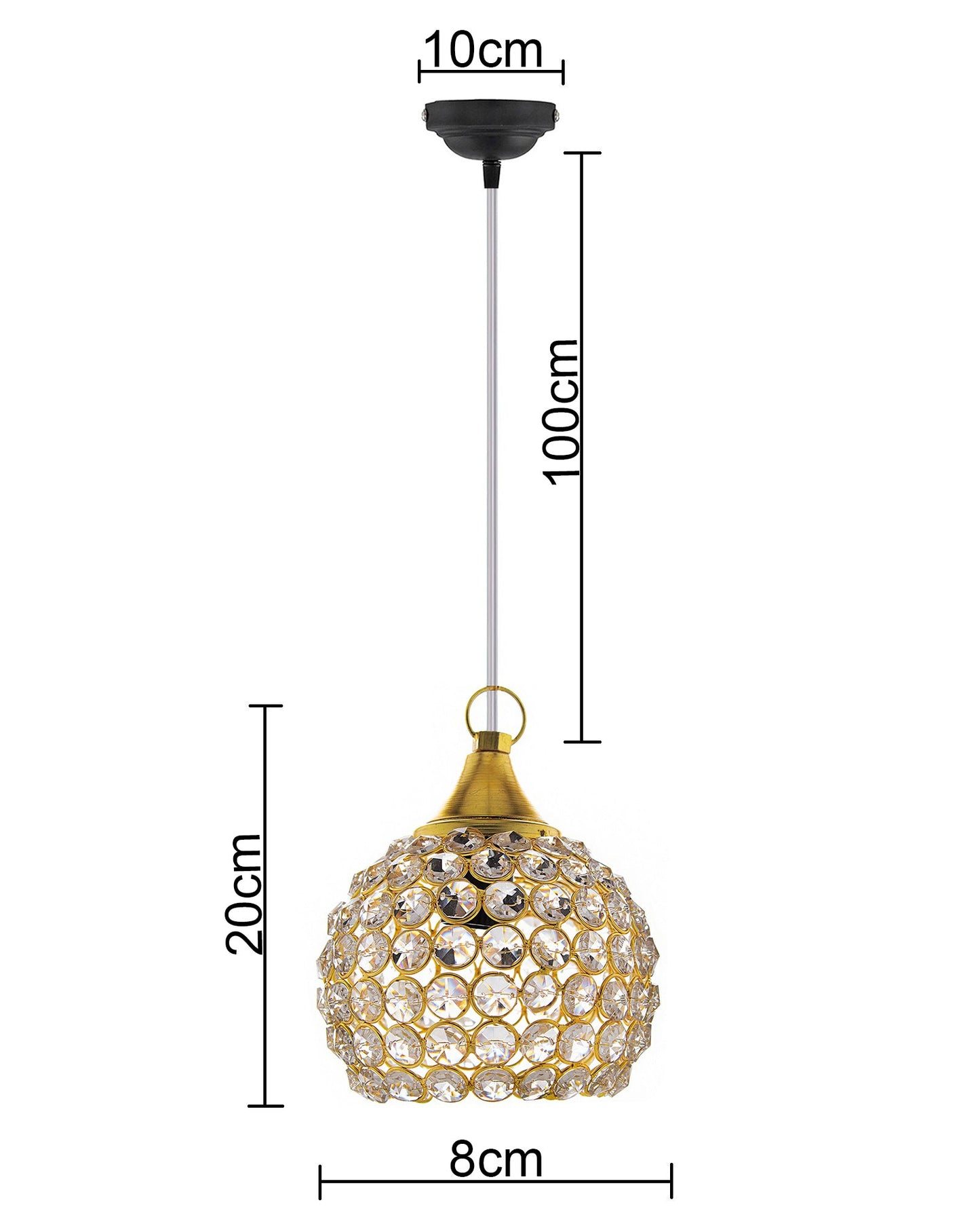 Crystal Hanging Pendant Half Globe
