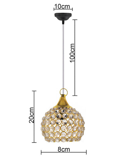 Crystal Hanging Pendant Half Globe