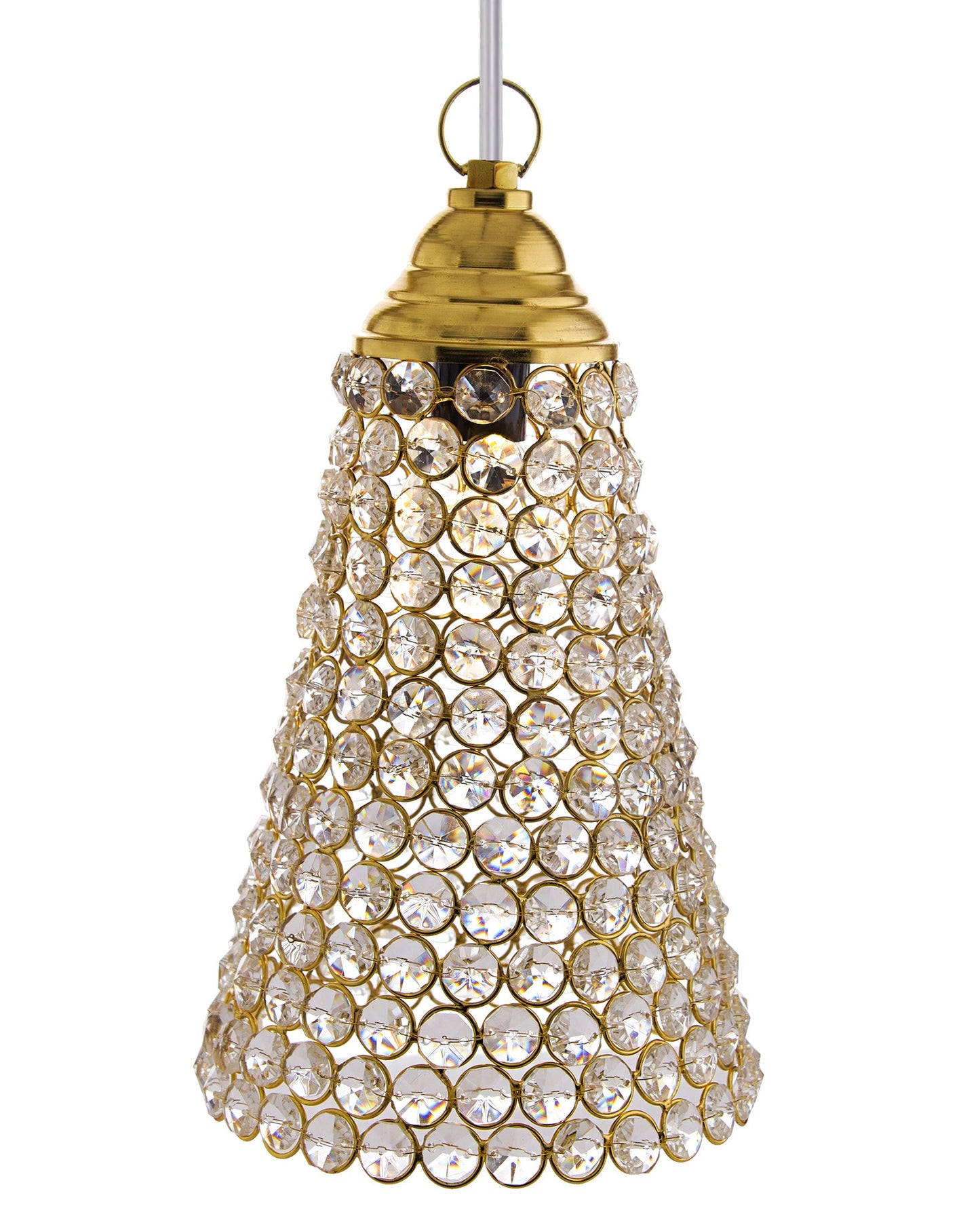 Homesake® Crystal Hanging Pendant Inverted Cone, Hanging Lamp Fixtures, Restaurant Lights, Hanging Lights for Ceiling, Decorative Lights for Home, Ceiling Lights for Living Room