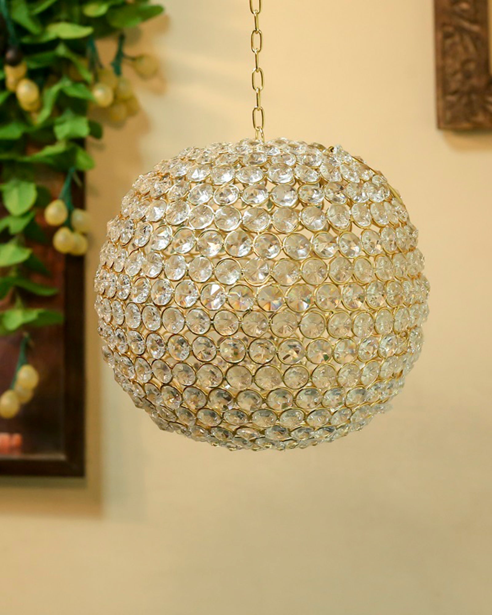 Crystal Hanging Pendant Ball Large