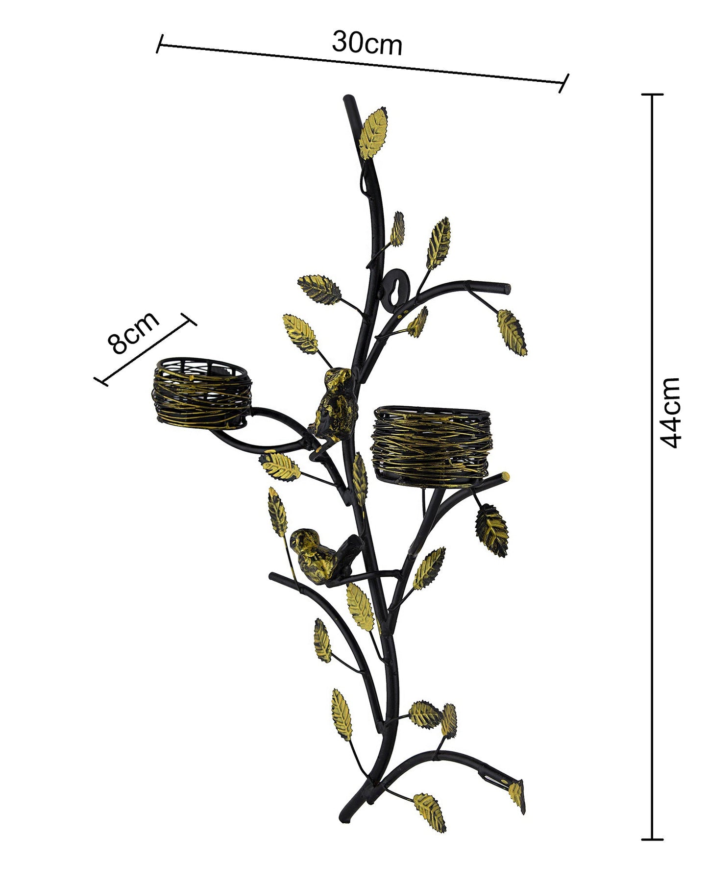 Tree with Bird Nest Votive Stand Pink, Wall Candle holder and Tealight candles