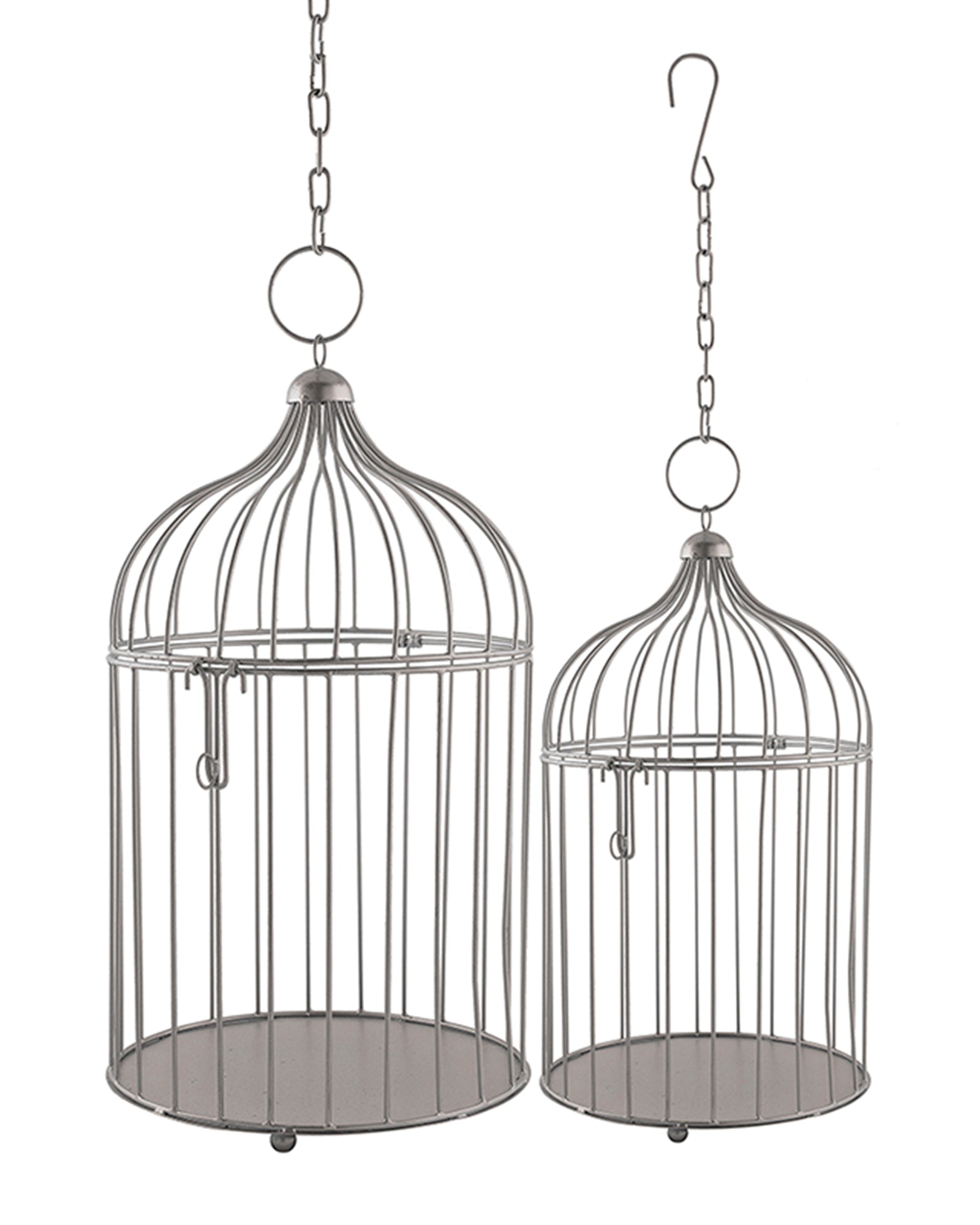 Homesake® Copper Bird Cage(Set of 2), with Hanging Chain, Home Décor, Living Room & Festive Use
