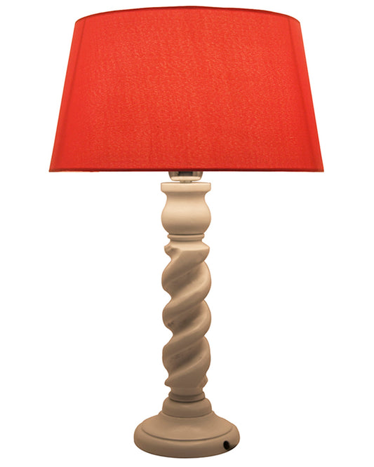 Classic Twister Table lamp white with Shade