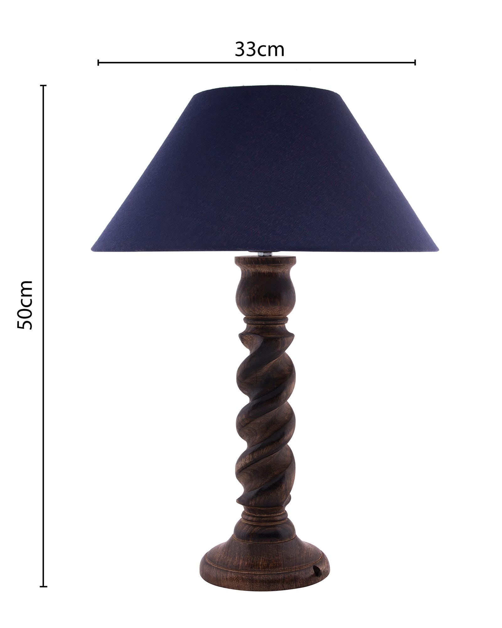 Classic Black Twister Table Lamp With Green Shade