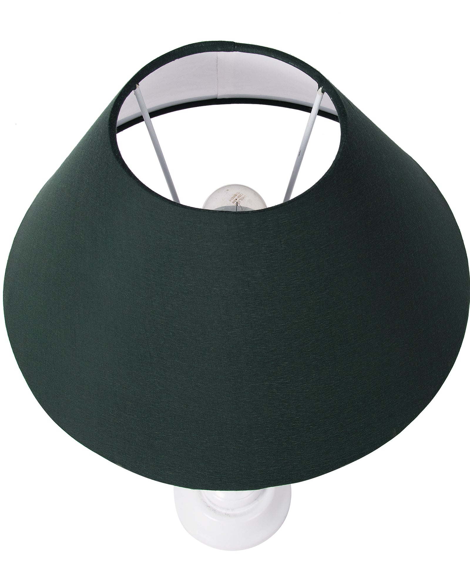Classic Victorian White Wood Table Lamp With Shade
