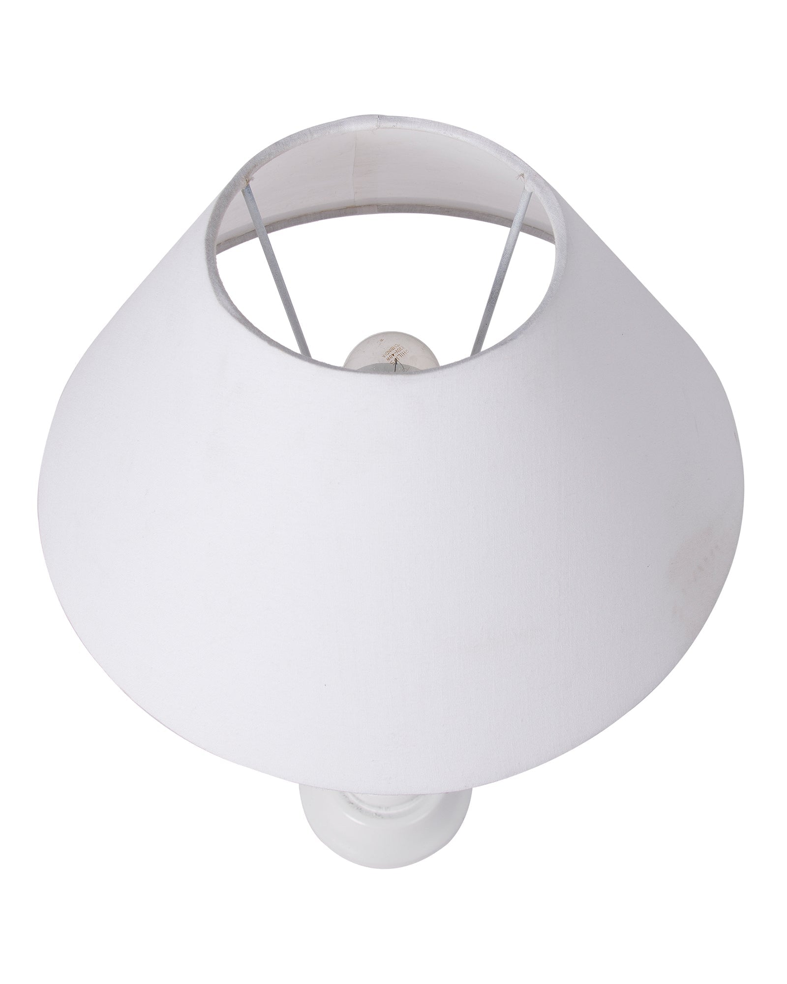 Classic Victorian White Wood Table Lamp With Shade