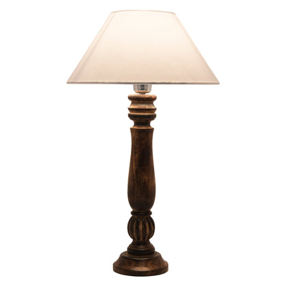 Homesake® Classic Victorian Black Wood Table Lamp with Shade for Home Decor, Living Room, Bedroom, Festive Decor