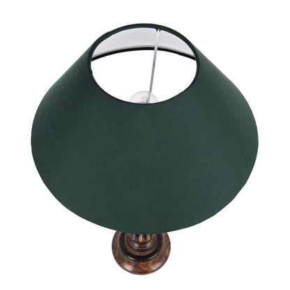 Homesake® Classic Victorian Black Wood Table Lamp with Shade for Home Decor, Living Room, Bedroom, Festive Decor