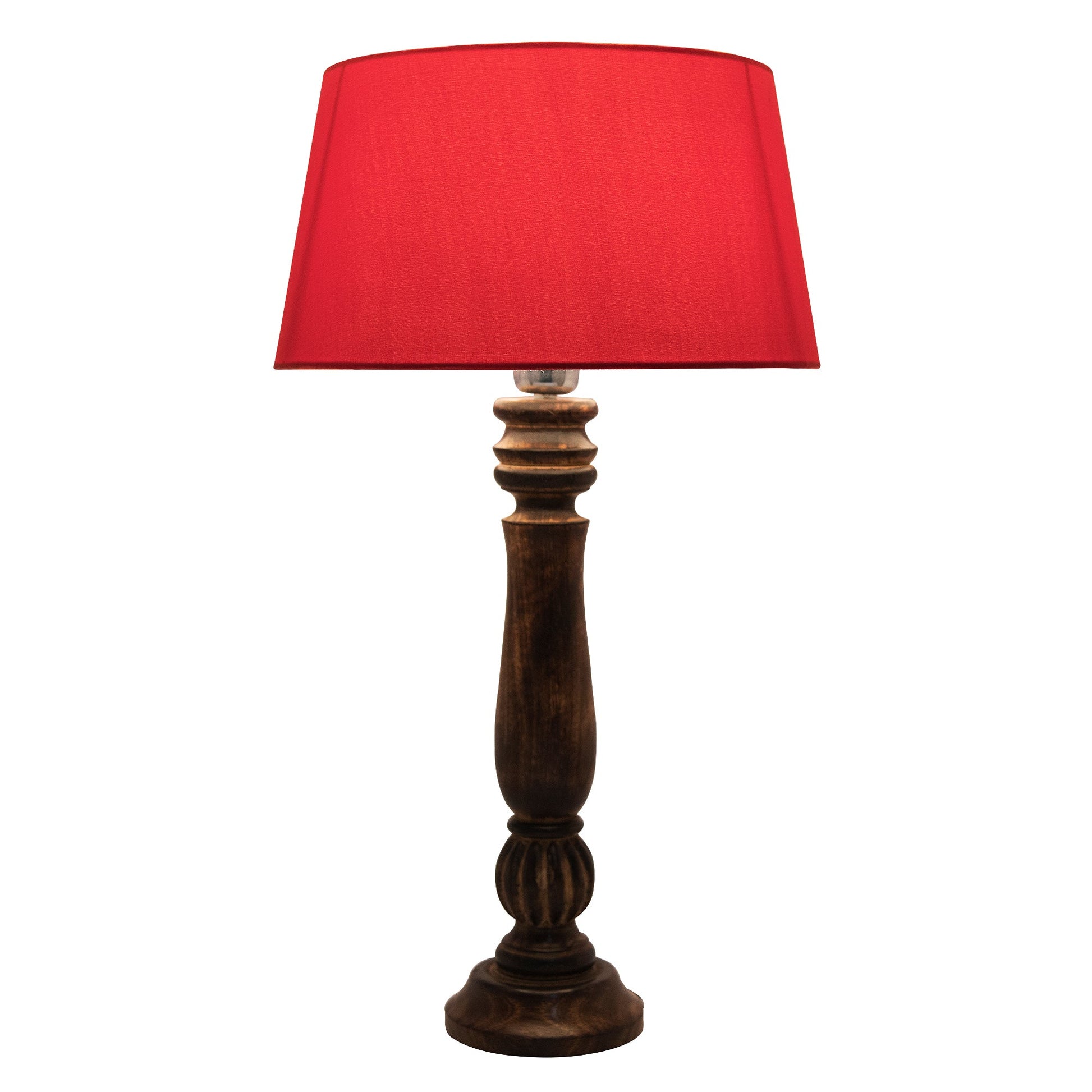 Homesake® Classic Victorian Black Wood Table Lamp with Shade for Home Decor, Living Room, Bedroom, Festive Decor