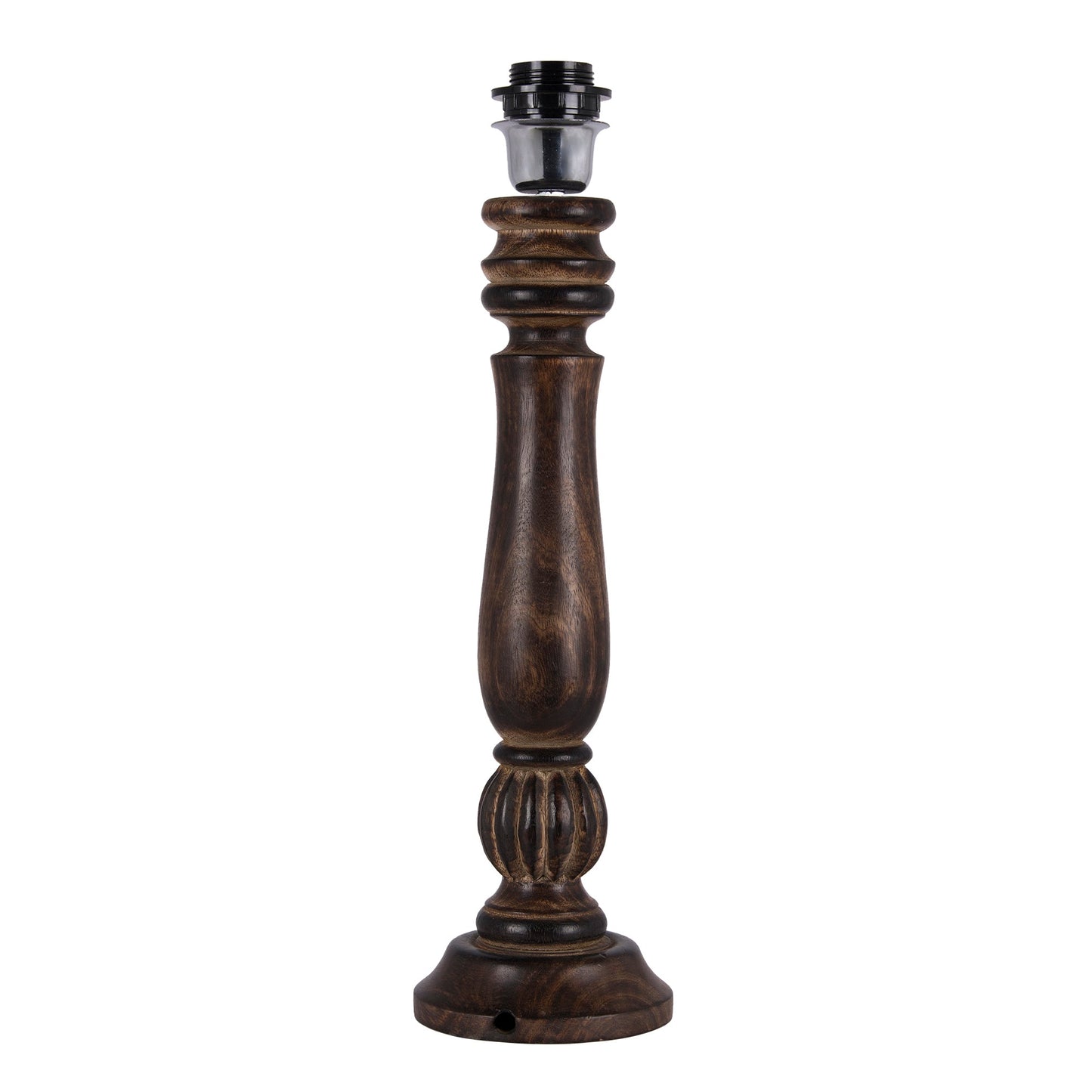 Homesake® Classic Victorian Black Wood Table Lamp with Shade for Home Decor, Living Room, Bedroom, Festive Decor