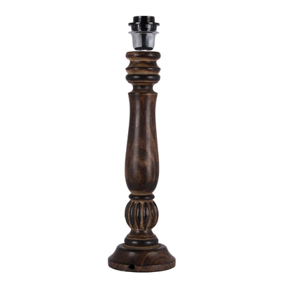 Homesake® Classic Victorian Black Wood Table Lamp with Shade for Home Decor, Living Room, Bedroom, Festive Decor