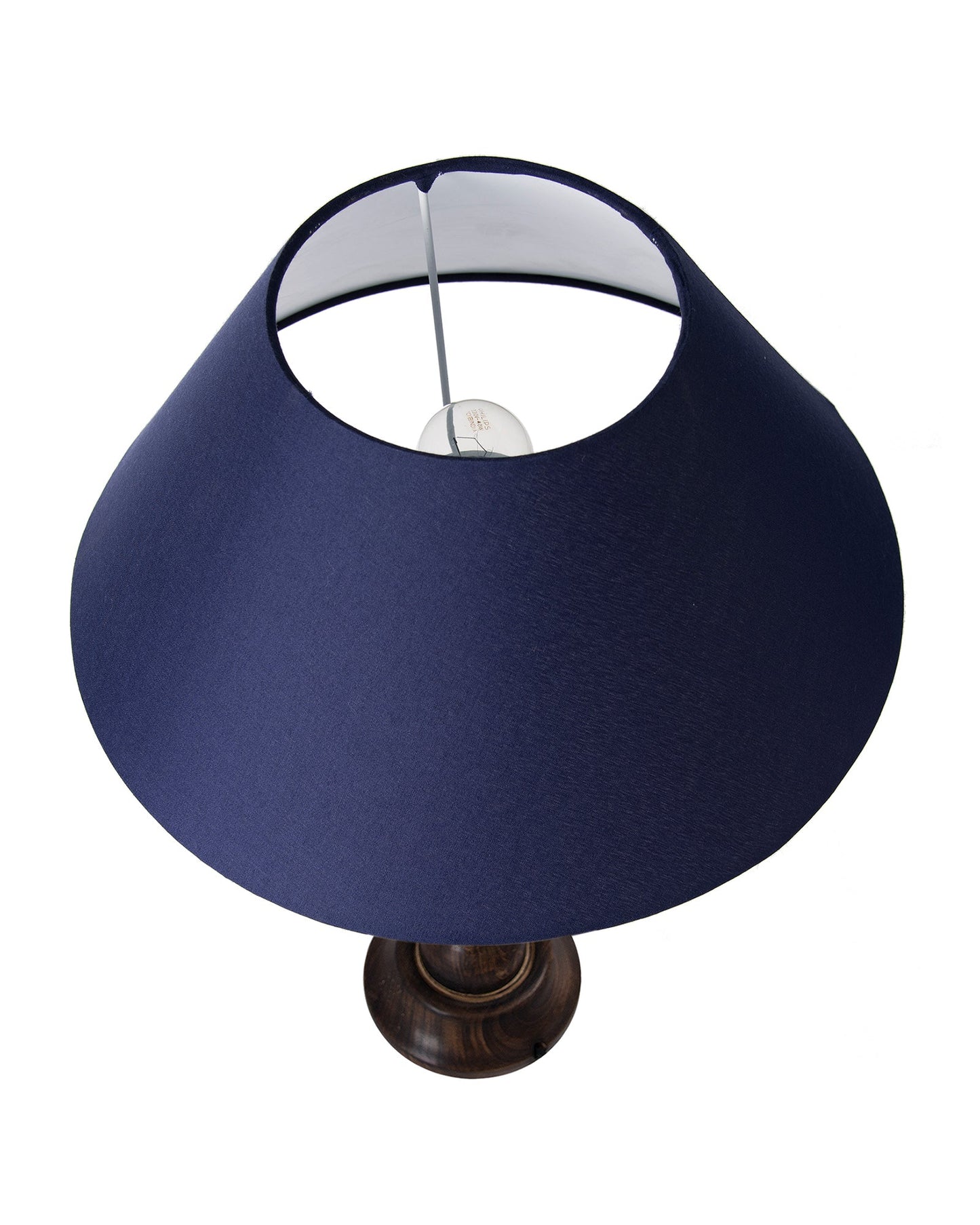 Classic Victorian Black Wood Table Lamp With Shade