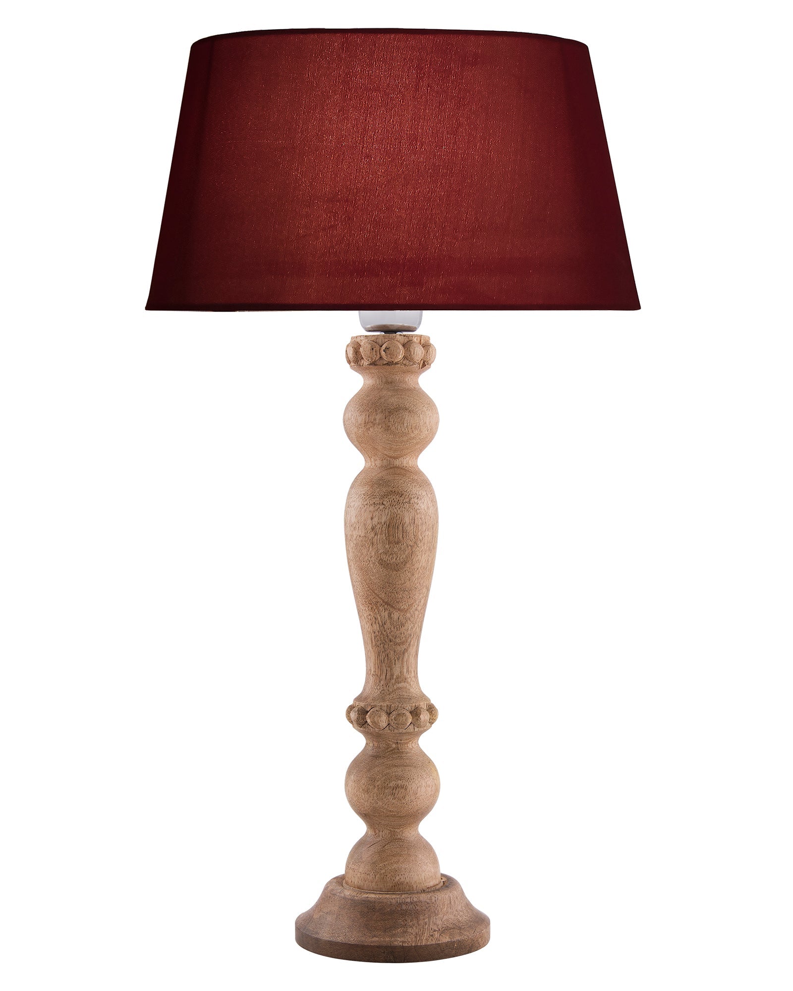Eureka Polka Natural Wood Table Lamp With Shade