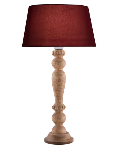 Eureka Polka Natural Wood Table Lamp With Shade