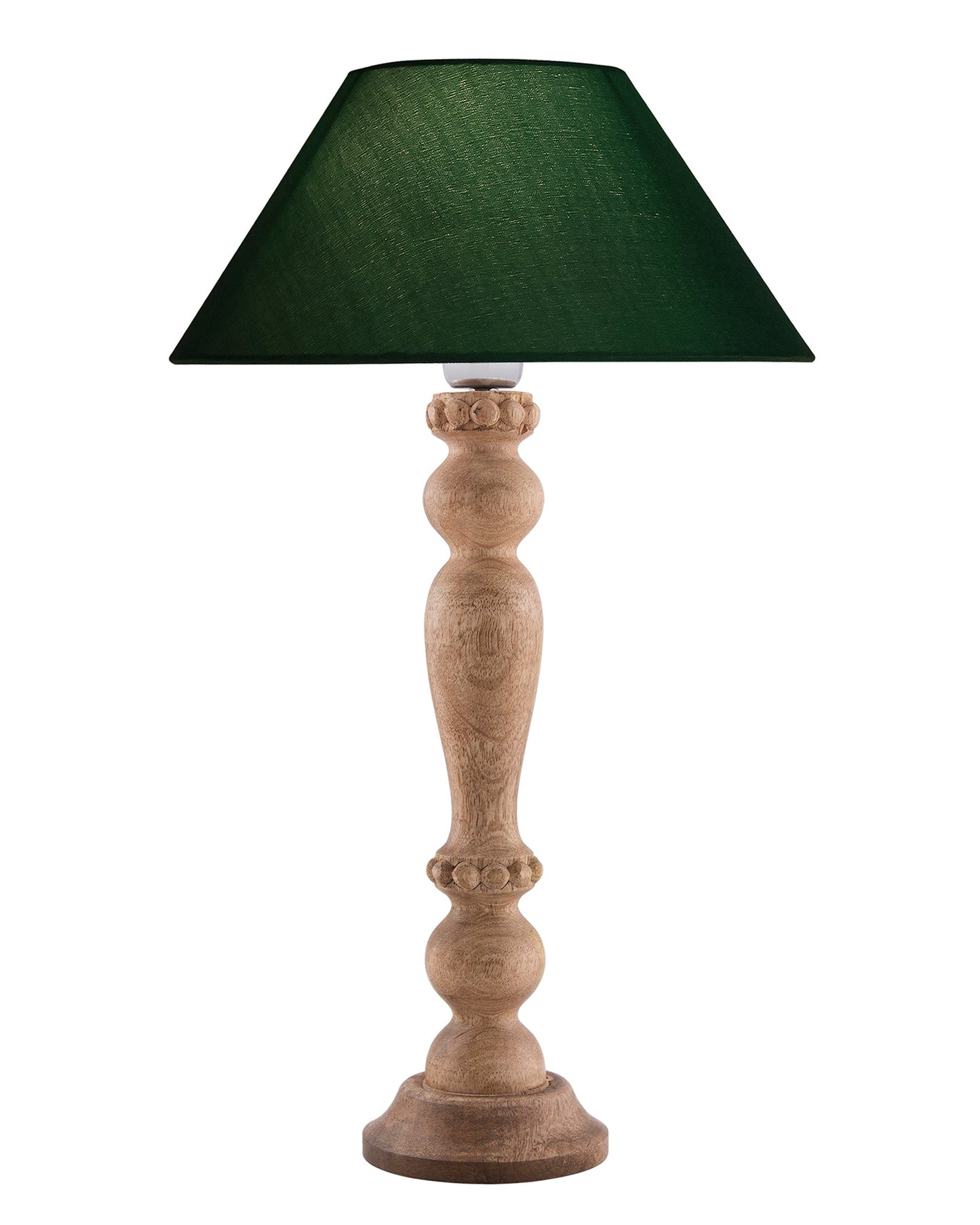 Eureka Polka Natural Wood Table Lamp With Shade