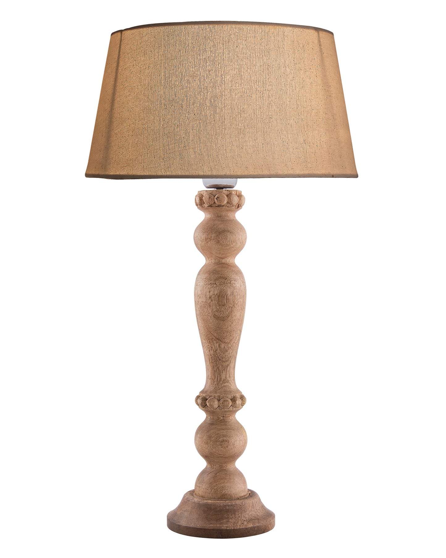 Eureka Polka Natural Wood Table Lamp With Shade