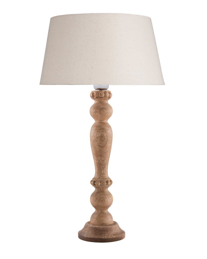Eureka Polka Natural Wood Table Lamp With Shade