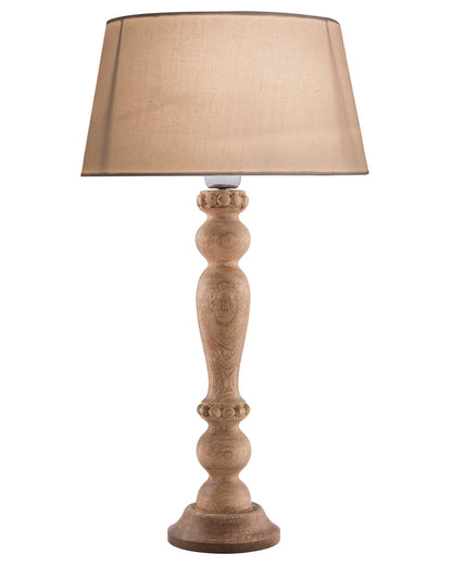 Eureka Polka Natural Wood Table Lamp With Shade