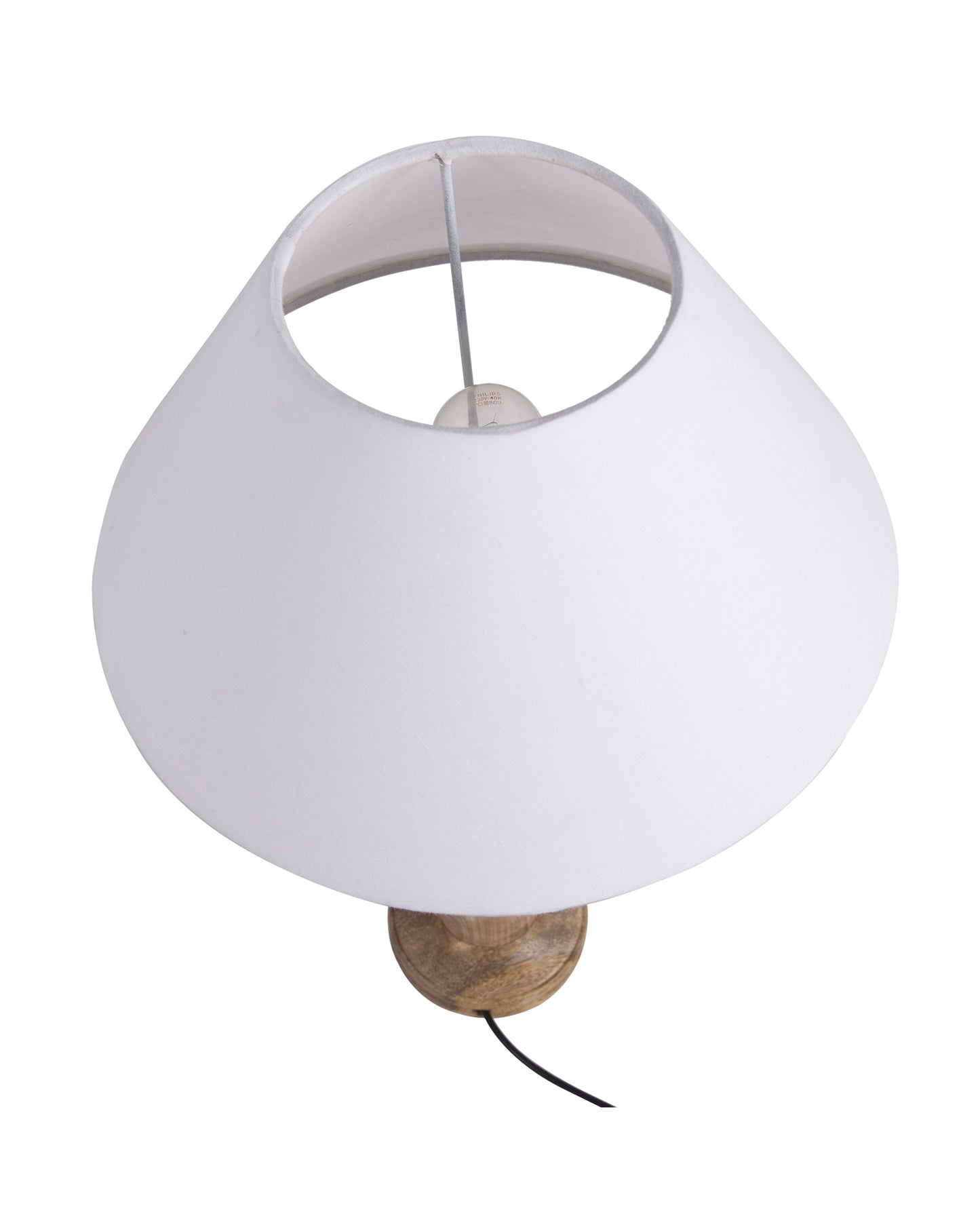 Mabel Rustic Wood Table Lamp With Shade
