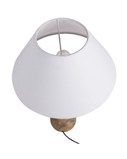 Mabel Rustic Wood Table Lamp With Shade