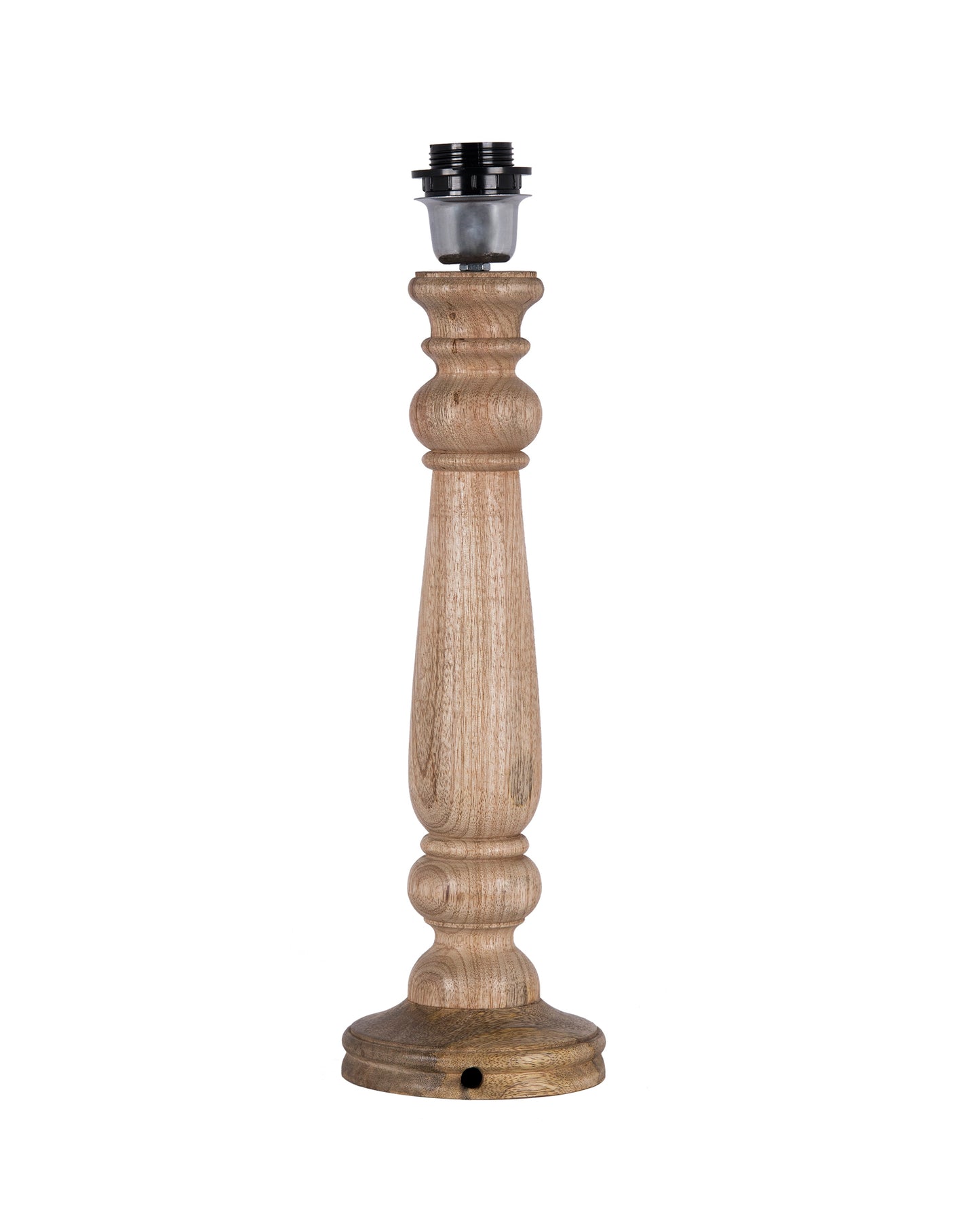 Mabel Rustic Wood Table Lamp With Shade