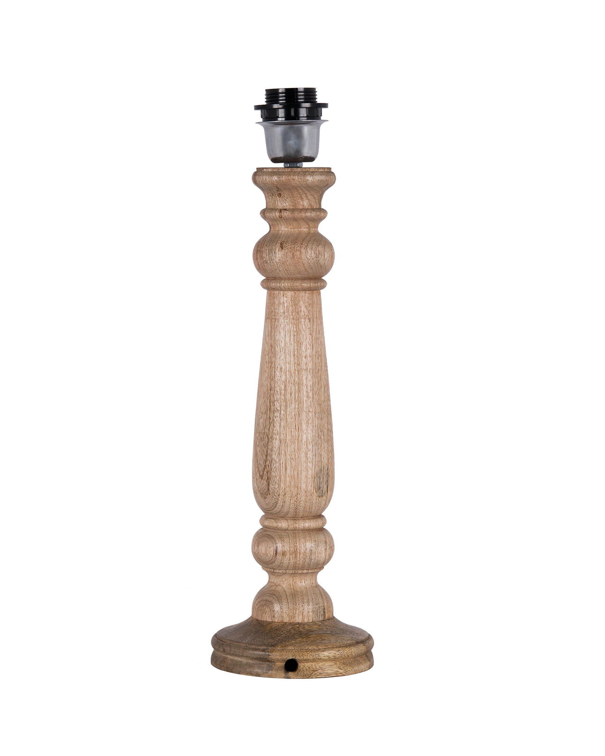 Mabel Rustic Wood Table Lamp With Shade