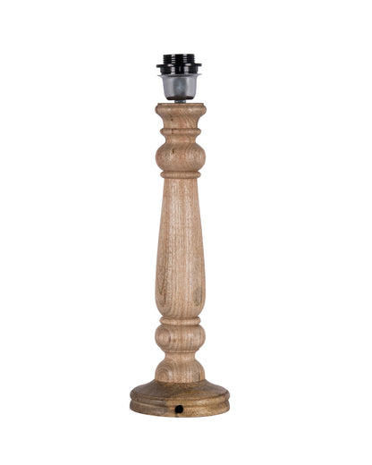 Mabel Rustic Wood Table Lamp With Shade
