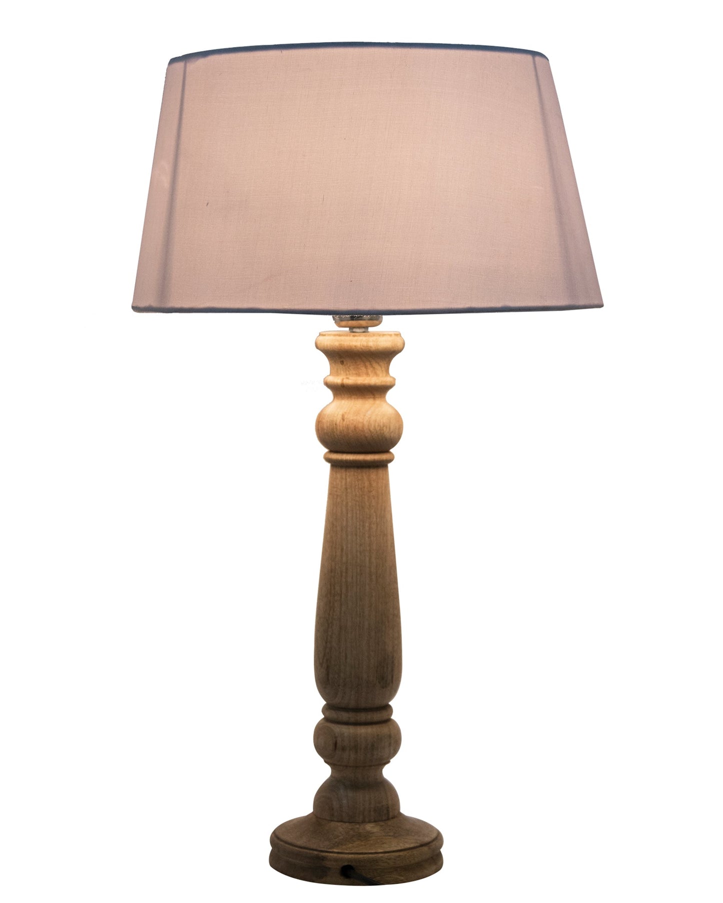 Mabel Rustic Wood Table Lamp With Shade
