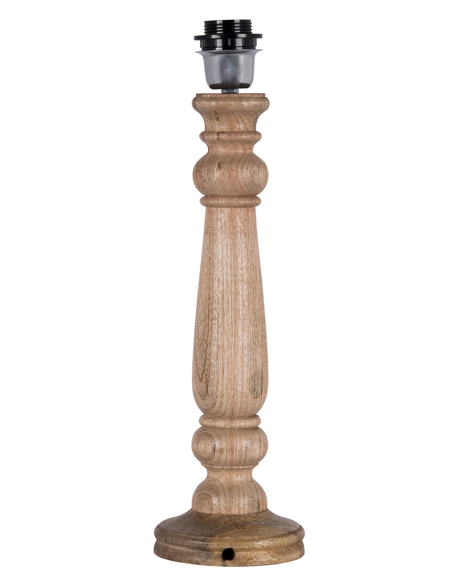 Mabel Rustic Wood Table Lamp With Shade