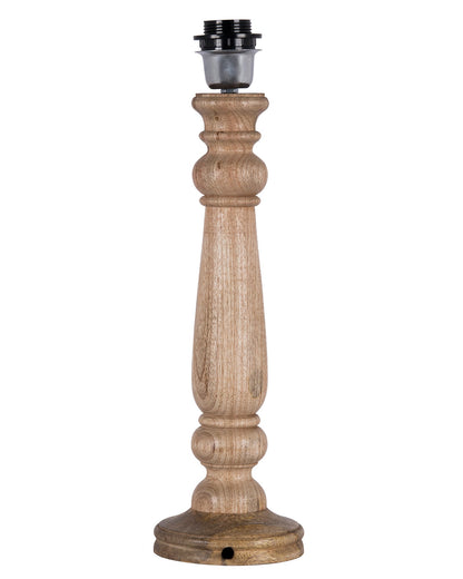 Mabel Rustic Wood Table Lamp With Shade