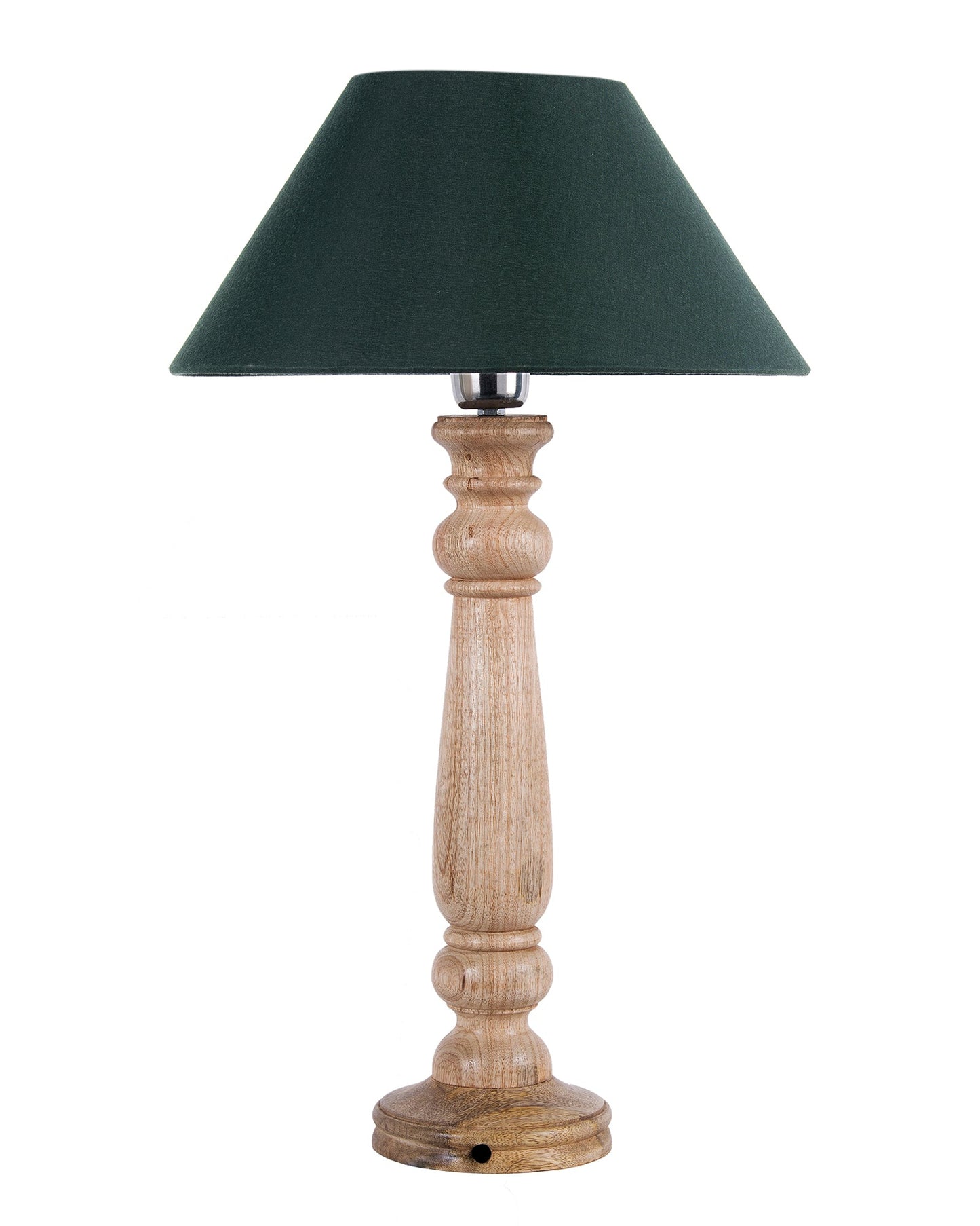Mabel Rustic Wood Table Lamp With Shade