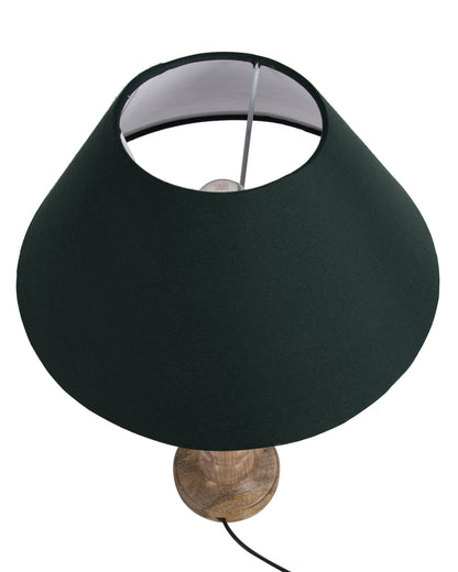 Mabel Rustic Wood Table Lamp With Shade