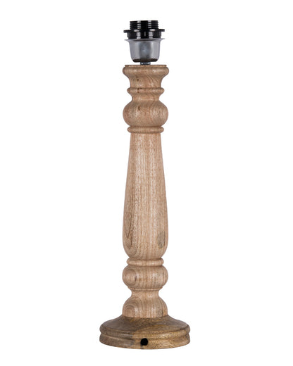 Mabel Rustic Wood Table Lamp With Shade