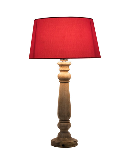 Mabel Rustic Wood Table Lamp With Shade