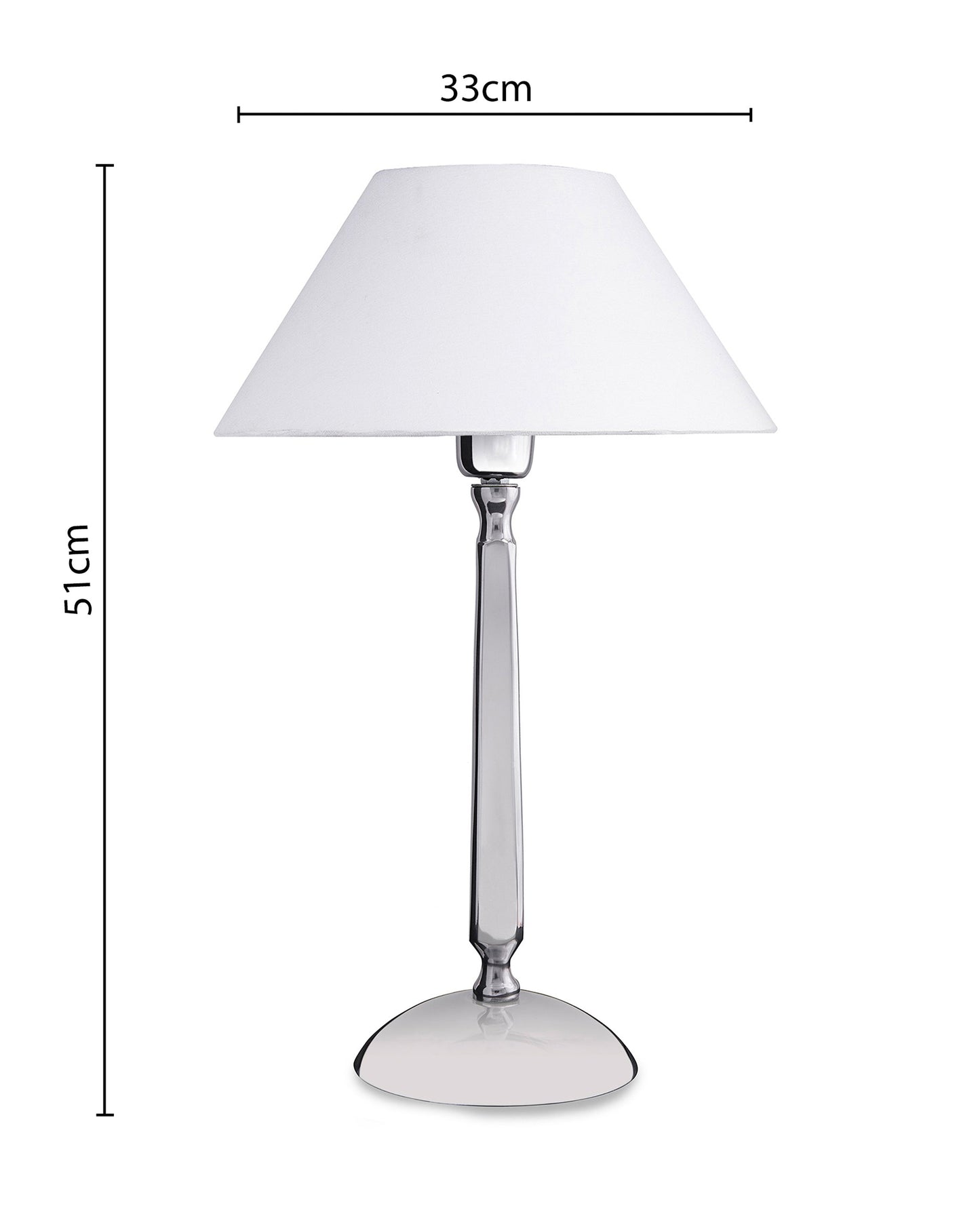Classic Cubist Chrome Lamp With Shade