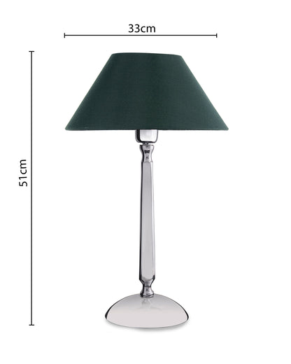Classic Cubist Chrome Lamp With Shade